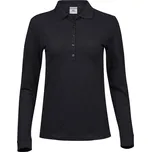Dámské luxusní elastické piqué polo s dl. rukávem TJ 146 black S