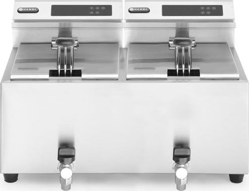 Hendi Fritéza Profi Line digitální s výpustí - 2x 8 l