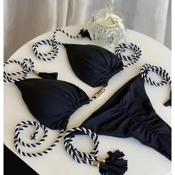 Dámské plavky Barevné plavky s provázky Velikost: S, Barva (Varianta): 8245