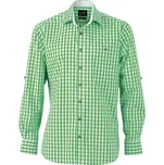 Popelínová kostkovaná košile v tradičním vzhledu JN 638 green-white L