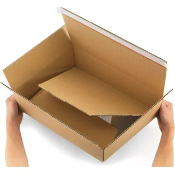 Obalový materiál 20 kartonových krabic se samolepicím uzávěrem Quick Pack Box 40x26x25 natural onesize