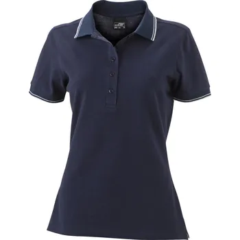 Dámské tričko Dámské piqué polo JN 985 navy-white M