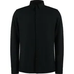 Košile piqué s dlouhým rukávem "Superwash" KK 143 black M