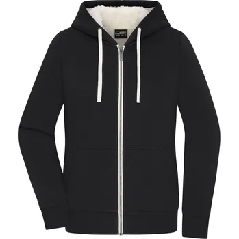 Dámská mikina Dámská mikina s kapucí "Sherpa" JN 1319 black-nature XS
