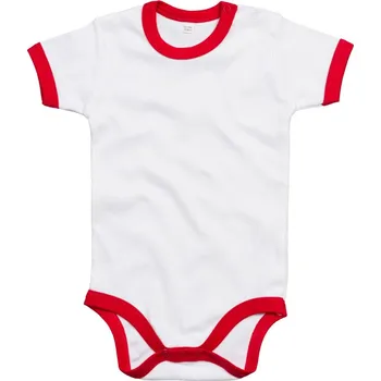 Kojenecký body Dětské body BZ19 white-red 12-18
