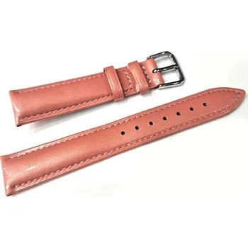 Řemínek na hodinky Kožený řemínek Aono růžový 12 mm 8807R/12