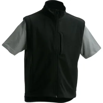 Pánská vesta Pánská 3-vrstvá softshellová vesta JN 136 black 3XL