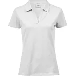 Dámské luxusní piqué polo s výstřihem do V TJ 1409 white XL