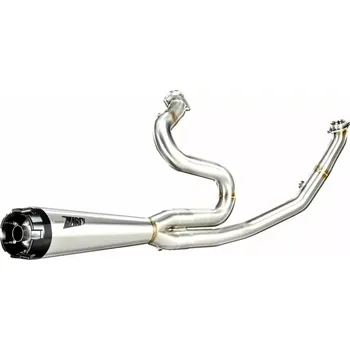 Výfuk pro motocykl Výfukový systém motocyklu ZARD FULL KIT EXHAUST SYSTEM 2:1 HOMOLOGACE E5 pro motocykl HARLEY DAVIDSON ROAD GLIDE 107 rok 2024 viz popis, barva leštěný chrom/černé zakončení (kompletní homologovaný výfuk ZARD, řemeslná výroba Made In Italy)