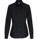 Popelínová halenka s dlouhým rukávem Blouse Regular LSL black 38