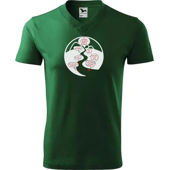 Pánské tričko DOBRÝ TRIKO Pánské vodácké triko Na řece Velikost: L, Barva: Lahvově zelená