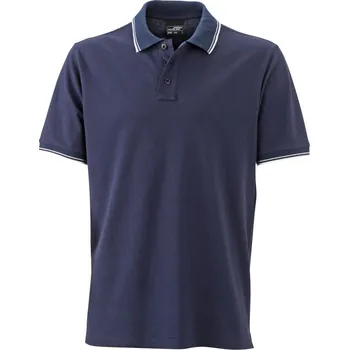 Pánské tričko Pánské piqué polo JN 986 navy-white 3XL