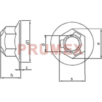 Matice Matice samosvorná s límcem DIN 6927 M12 |08| pozink