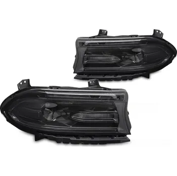 Přední světlomet TUNING-TEC Přední světla Dodge Charger 14-23 černé TRU LED DRL