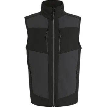 Pánská vesta 2-vrstvá softshellová vesta "E-volve" TRA 907 ash-black S