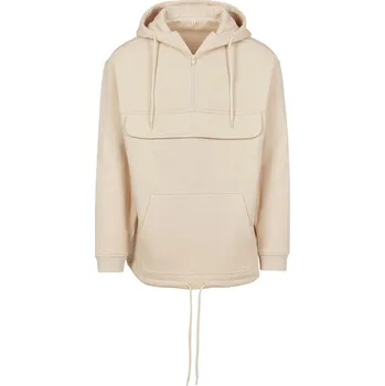 Pánská mikina Mikina s kapucí a 1/4 zipem BY 098 sand 4XL