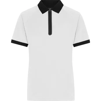Dámské polo se zipem JN 1307 white-black XL