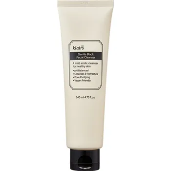Čistící gel Dear Klairs Gentle Black Facial cleanser 140 ml - hloubkově čistící pěna na obličej