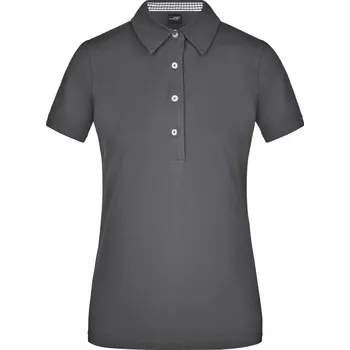 Dámské tričko Dámské piqué polo "Plain" JN 969 graphite-graphite-white M