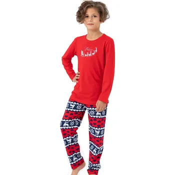 Chlapecké pyžamo Pyžamo pro kluky - Santa 1F0762 červená 146-152-11-12-let