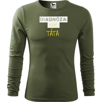 Pánské tričko DOBRÝ TRIKO Pánské triko s potiskem Diagnóza TÁTA Velikost: XL, Barva: Khaki