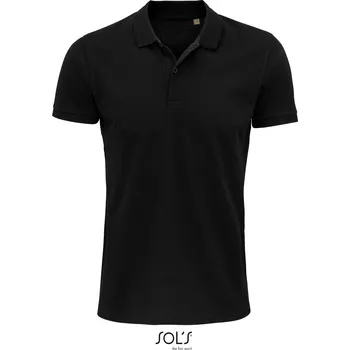 Pánská móda Pánské piqué polo z bio bavlny Planet Men black 3XL