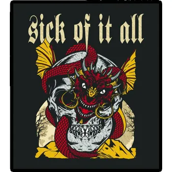 Nášivka nášivka na záda, zádovka Sick Of It All - skull