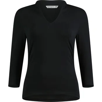 Dámská halenka Top s mandarin límečkem a 3/4 rukávem KK 785 black 20/22