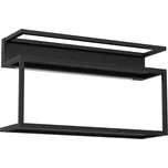 Nástěnná police s LED osvětlením SHELF 33x60 cm černá