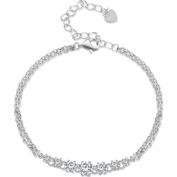 Náramek For Silver Náramek s Moissanitem 0,5ct Sparkling - Stříbro 925