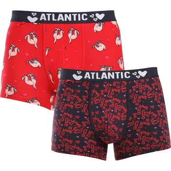 Sada pánského spodního prádla 2PACK pánské boxerky Atlantic vícebarevné (2GMH-018) S Možnost vrácení zboží ZDARMA do 120 dnů!