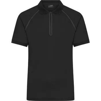 Pánské tričko Pánské polo se zipem JN 1308 black-black 3XL