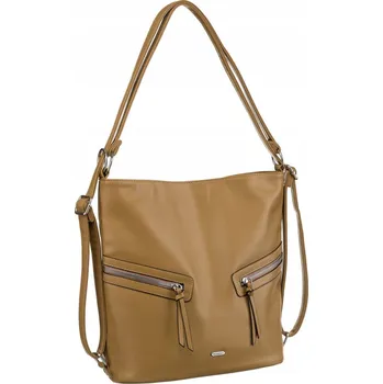 Kabelka Klasická, prostorná dámská kabelka z ekologické kůže Barva: Béžová