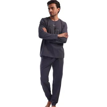 Pánské pyžamo Pyžamo pánské UNKNOWN LOCATION - teplé 1TB0086 šedá m