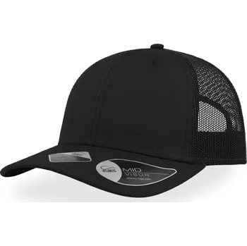 Kšiltovka 6 panelová síťovaná kšiltovka "Recy Three" black-black onesize