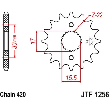 Řetězová sada pro motocykl JT řetězové kolo přední 332 13 HONDA CRF 50F 04-12, XR 50 00-03 (33213JT) (řetěz 420) (JT řetězové kolo přední 332 13 HONDA CRF 50F 04-12, XR 50 00-03 (33213JT) (řetěz 420))