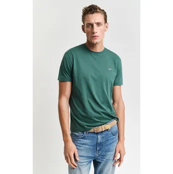 Pánské tričko TRIČKO GANT REG SHIELD SS T-SHIRT WOODY GREEN