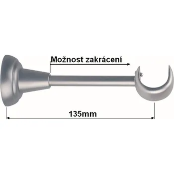 Konzole 1-řadá pro tyč 25mm - satina