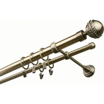 Garnýž Garnýž kovová 340 cm dvouřadá - dvojitá 25 Paola crystal Mosaz