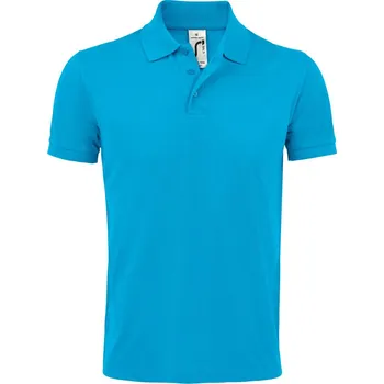 Pánské tričko Pánské piqué polo z těžké bavlny Prime Men aqua 4XL