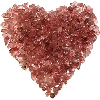 Přírodní tromlované minerály – Jahodový křišťál 5–7 mm