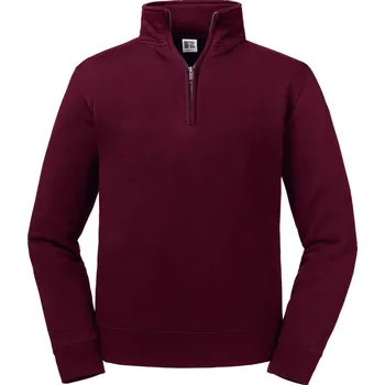 Pánská móda Mikina s 1/4 zipem 270M burgundy XXL