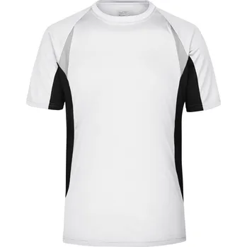 Pánské tričko Pánské běžecké tričko JN 391 white-black XL