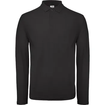 Pánské tričko Pánské piqué polo s dlouhým rukávem ID.001 LSL black XXL