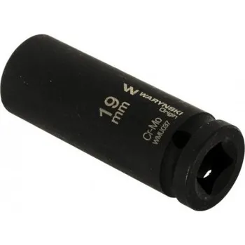 Gola hlavice Dlouhá šestihranná rázová zásuvka 1/2" 19mm Crmo Din 3129 Waryński Waryński 56437