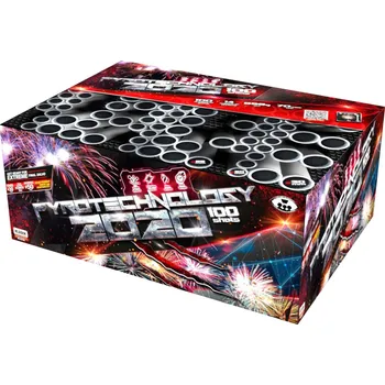 Zábavní pyrotechnika Ohňostrojový kompakt Pyrotechnology 100ran / 20,25,30mm