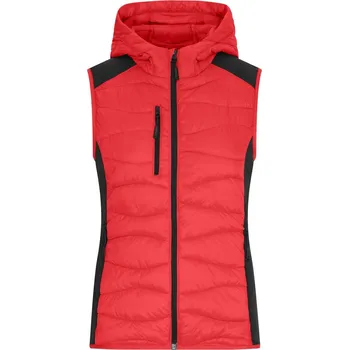 Dámská strečová fleecová vesta JN 1327 red-black S