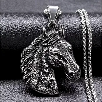 Náhrdelník B-TOP Náhrdelník z nerezové oceli s přívěskem Koňské hlavy