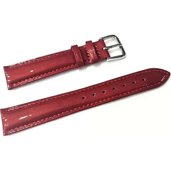 Řemínek na hodinky Kožený řemínek Aono červený 16 mm 8807C/16