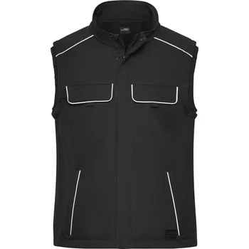 Pánská vesta Pracovní softshellová vesta - Solid black M